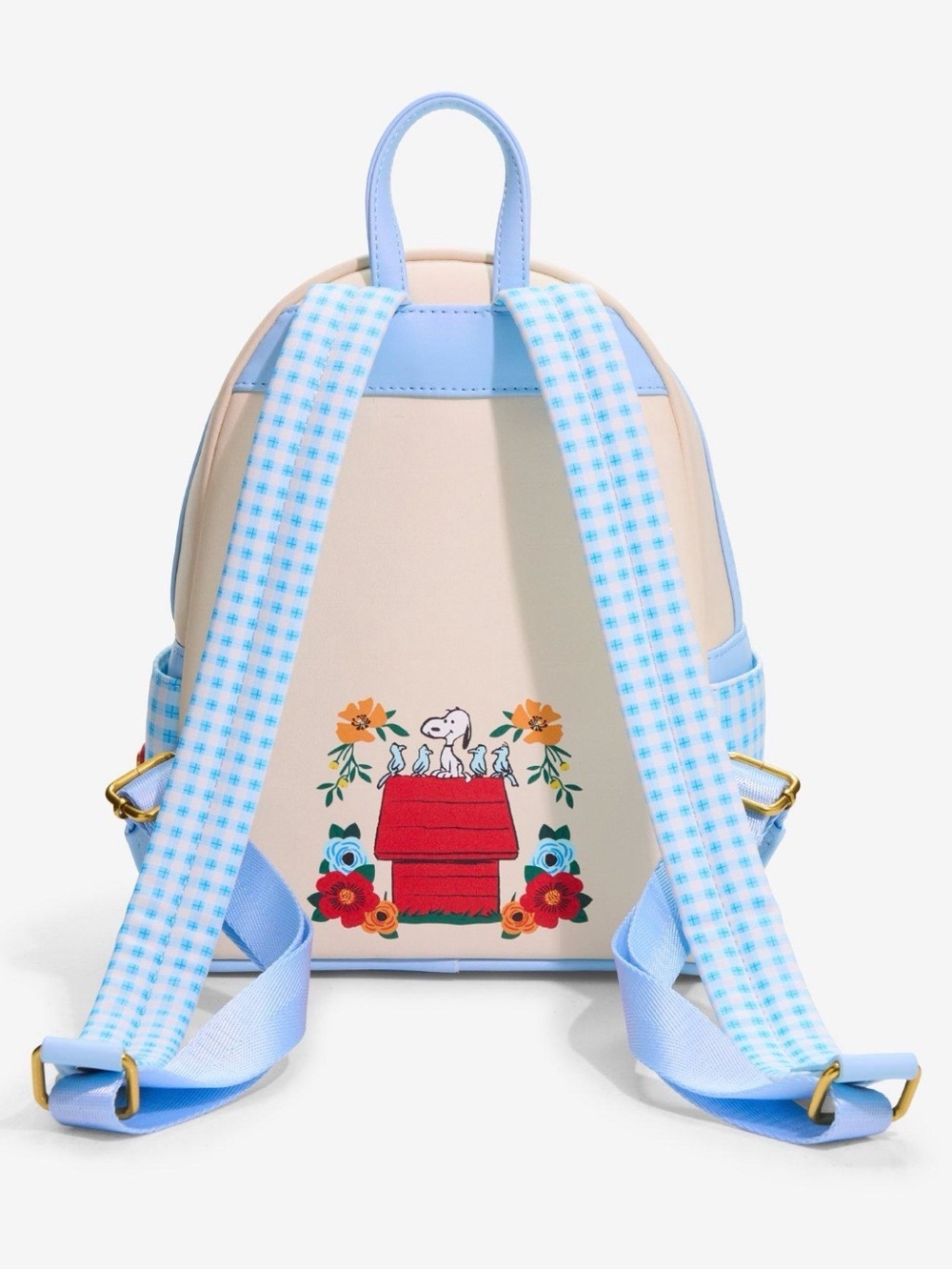 Loungefly Peanuts Mini Backpack with Snoopy & Floral Embroidery - Picture 3 of 4